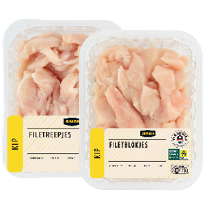 Kipfiletblokjes of -reepjes