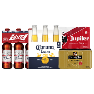Pils van Hertog Jan, Jupiler, Bud of Corona