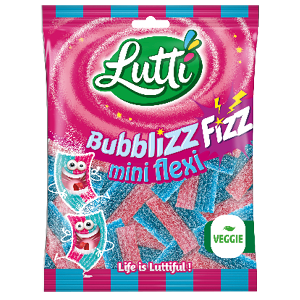 Lutti Candy Paper Bubblizz, Mini Flexi of Bubblizz Fizz