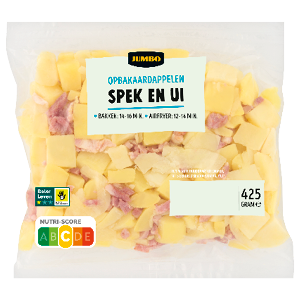 Opbakaardappelen met spek