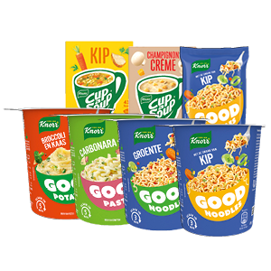 Alle Knorr Cup-A-Soup of Good Noodles, Good Pasta of Good Potatoes