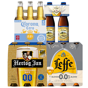 Alcoholvrije bieren van Hertog Jan, Corona, Leffe of Tripel Karmeliet