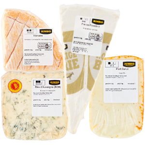 Jumbo Franse roombrie, Bleu d'Auvergne, Port Salut of Marcaire