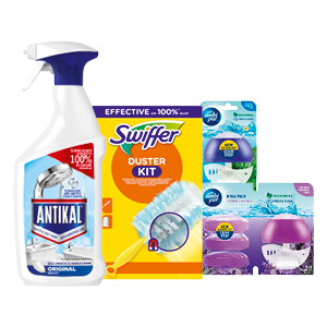 Alle Antikal, Swiffer of Ambi Pur toiletblokken