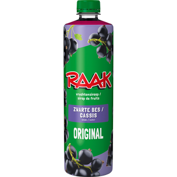RAAK Vruchtensiroop Zwarte Bessen 0,75 L