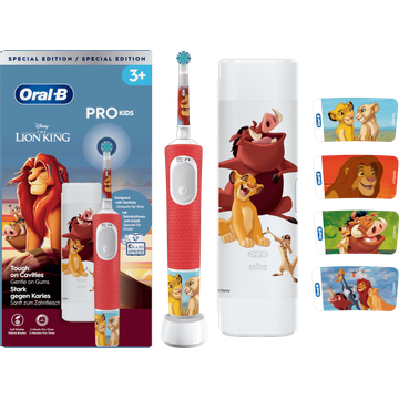 Oral-B Pro Kids Elektrische Tandenborstel, Lion King voor Kinderen Vanaf 3 Jaar