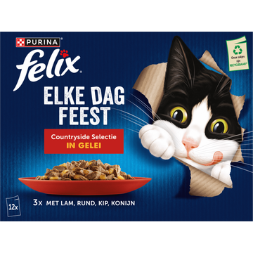 Felix Elke Dag Feest Countryside kattenvoer 12 x 85g