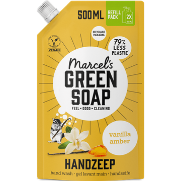 Marcel's Green Soap Handzeep Vanilla & Amber Navulling 500 ML