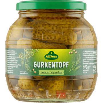 Kühne Gurkentopf Zoetzuur 970 g