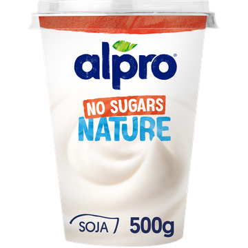 Alpro Plantaardige Variatie Op Yoghurt Naturel Zonder Suiker 500g