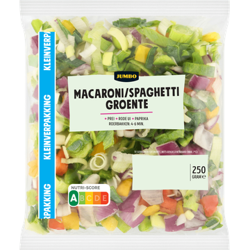 Jumbo Macaroni Spaghetti Groente Kleinverpakking 250 g
