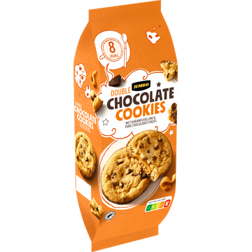 Jumbo Double Chocolate Cookies met Karamelvulling 200 g