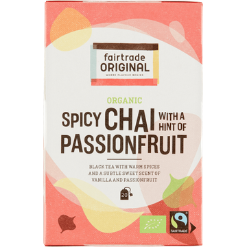 Fairtrade Original Organic Spicy Chai with a Hint of Passionfruit 20 Zakjes 35 g