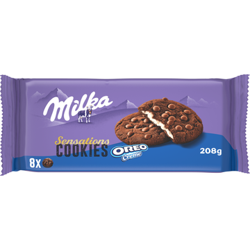 Milka Sensations Chocolade Koekjes Oreo 8 stuks 208 g