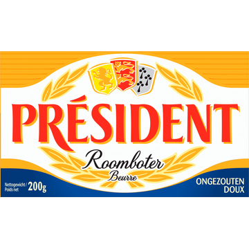 Président Roomboter Ongezouten 200 g