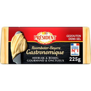 Président Gezouten Roomboter 225 g