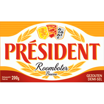 Président Roomboter Gezouten 200 g