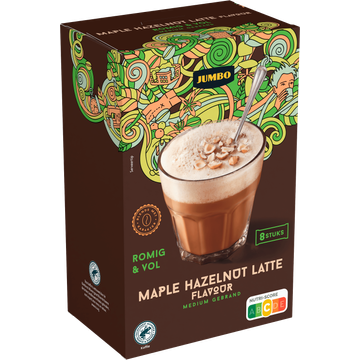 Jumbo Oploskoffie Maple Hazelnut Latte 8 Stuks