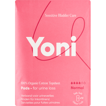 Yoni Sensitive Bladder Care Normal Verband voor Urineverlies 12 Stuks
