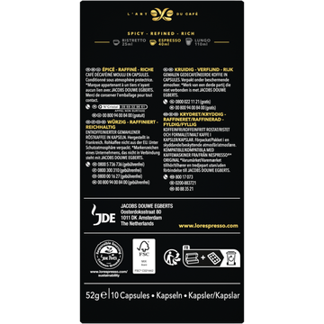 L'OR Espresso Decaffeinato Aluminium Capsules 10 Stuks 52 g