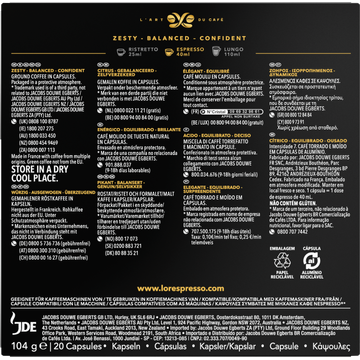 L'OR Espresso Splendente Aluminium Capsules 20 Stuks 104 g