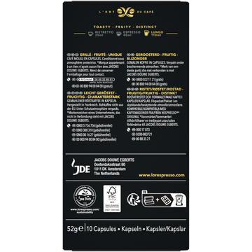 L'OR Espresso Lungo Profondo Aluminium Capsules 10 Stuks 52 g