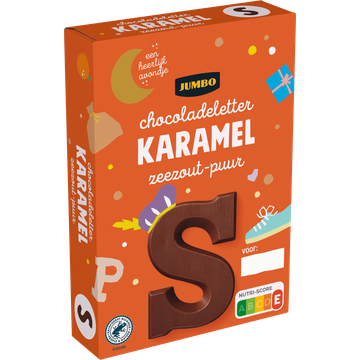 Jumbo Chocoladeletter Karamel Zeezout-Puur S 65 g