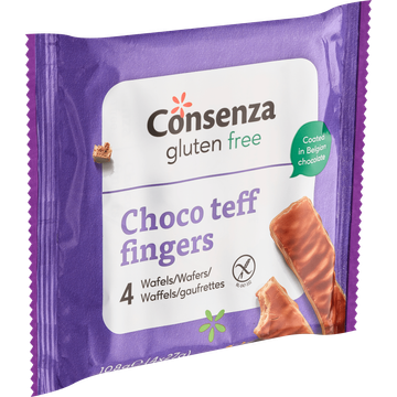 Consenza Gluten Free Choco Teff Fingers 4x27