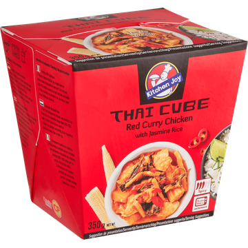 Kitchen Joy Thai Cube Red Curry Chicken with Jasmine Rice 350 g ...