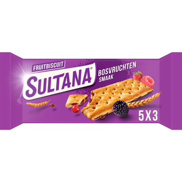 Sultana Fruitbiscuit Bosvruchten Smaak 5 Stuks 218 g