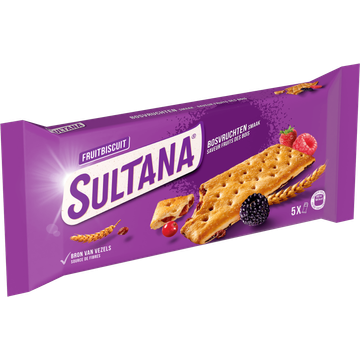 Sultana Fruitbiscuit Bosvruchten Smaak 5 Stuks 218 g