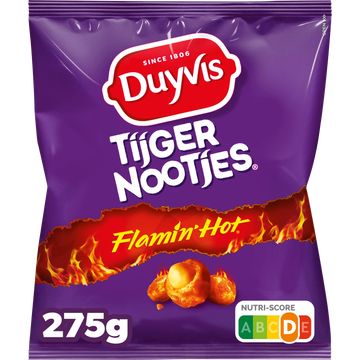 Duyvis Tijgernootjes Flamin Hot Pinda Nootjes 275 gr