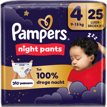 Pampers Night Pants Maat 4, 25 Luierbroekjes