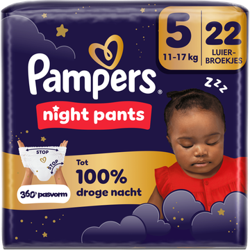 Pampers Night Pants Maat 5, 22 Luierbroekjes