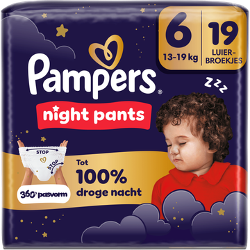 Pampers Night Pants Maat 6, 19 Luierbroekjes