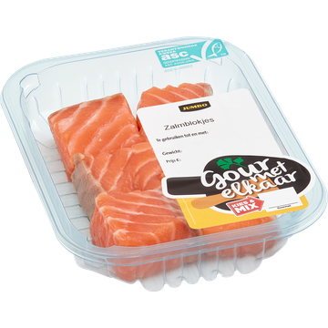 Jumbo Zalmfiletblokjes Zonder Huid 125 g