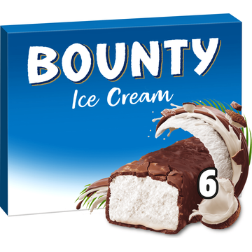 Bounty Ijs repen chocolade kokos 6-pack