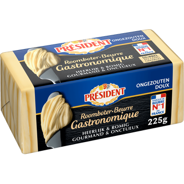 Président Roomboter Ongezouten 225 g