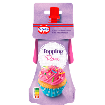 Dr. Oetker Topping Roze Cupcake Taart versiering 140 g