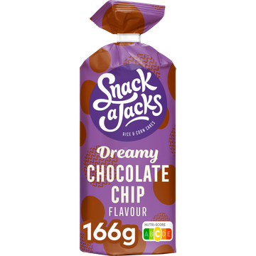 Snack A Jacks Dreamy Chocolade Chip Rijstwafels 166 gr