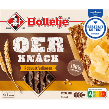 Bolletje Oerknäck Robuust Volkoren 4 x 4 Stuks 300 g
