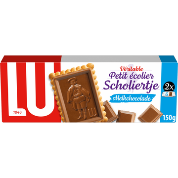 LU Scholiertje Chocolade Koekjes Melk (2x75g) 150g