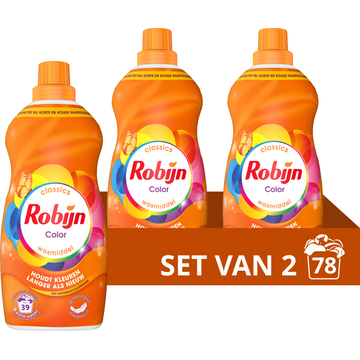 Robijn Klein & Krachtig Classics Vloeibaar Wasmiddel Color 2 x 34 wasbeurten