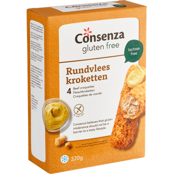 Consenza Gluten Free Rundvleeskroketten 4 x 80 g