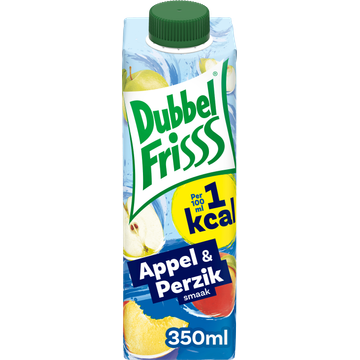 DubbelFrisss 1Kcal Appel - Perzik 0,35 L