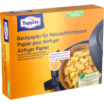 Toppits Airfryer Papier ø20 cm 20 Stuks