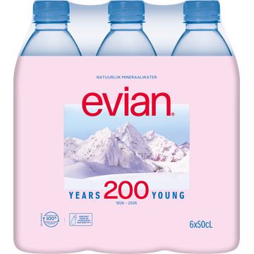 Evian Natuurlijk Mineraalwater - Fles 6 x 500ML