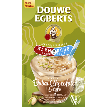 Douwe Egberts Latte Dubai Chocolate Style 8 stuks
