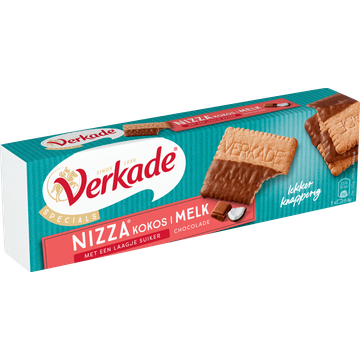 Verkade Nizza Kokos Melkchocolade koekjes