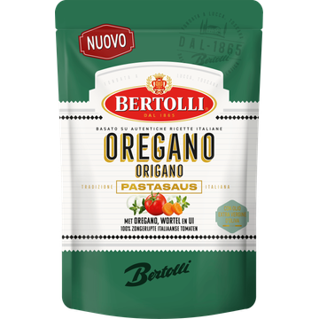 Bertolli Pastasaus met Oregano, Wortel en Ui 460 g